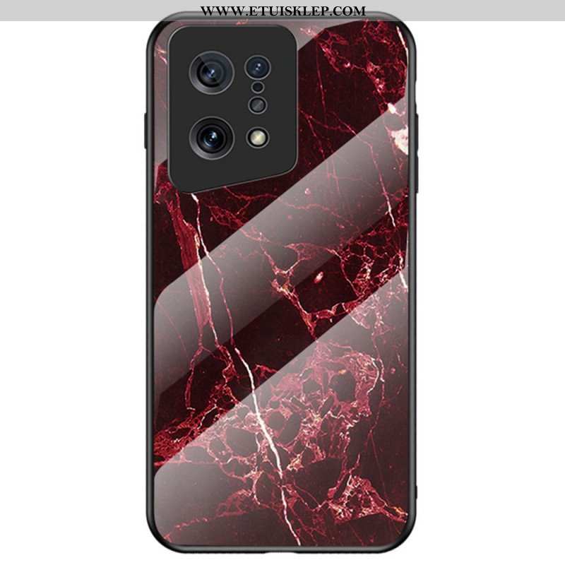 Etui do Oppo Find X5 Kolorowe Marmurowe Szkło Hartowane